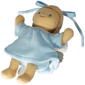 Sterntaler Mini Peluche Musicale Ange Gardien, Boîte à Musique Intégrée, Taille : 17 cm, Bleu