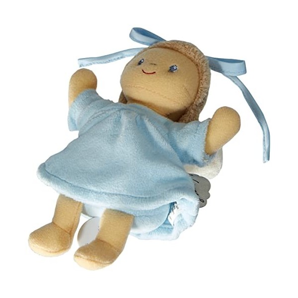 Sterntaler Mini Peluche Musicale Ange Gardien, Boîte à Musique Intégrée, Taille : 17 cm, Bleu