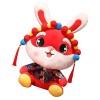 OATIPHO Année De Lapin Poupée en Peluche Cadeau Souvenir du Zodiaque Faire Semblant De Jouer Aux Animaux Figurines Année Lapi