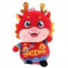 Ifundom Dragon Peluche Animal 2024 Année du Dragon Cadeaux 23Cm Zodiaque Chinois Animal Poupée Pendentif Mascotte Chinoise Po