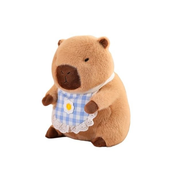 Jouet en Peluche Capybara, Capybara en Peluche Super Doux avec Bavoir, Jouet en Peluche Capybara, poupée Mignonne et réaliste