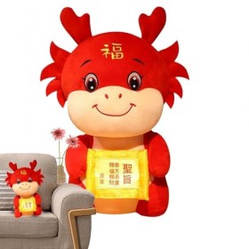 Yumna Peluche Dragon du Nouvel an Chinois - Animaux en Peluche Dragon du Zodiaque du Nouvel an Chinois - Oreiller en Peluche 