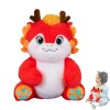 jiyun Jouet en Peluche Dragon Chinois, poupée en Peluche Dragon Chinois, Peluches de Mascotte de Dragon de Dessin animé 2024,