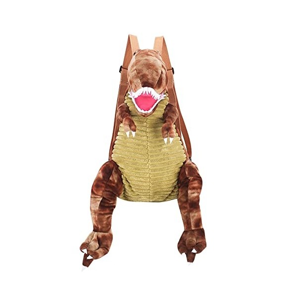 Mignon Sac à Dos Enfant Dinosaure T-Rex 3D Peluche école Sac à Dos Grande Capacité Dinosaures 3D Animal Cartable Scolaire Sac