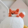 MagiDeal Mignon Bière Renard en Peluche Jouet Coussins Coussin Accompagner Sommeil Jouets en Peluche Renard en Peluche Poupée