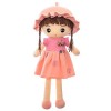 Surakey Poupée de Chiffon Fille 45cm Mignon Poupée en Peluche Princesse avec Chapeau Jouets en Peluche Fille Cadeau pour Anni