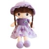 Surakey Poupée de Chiffon Fille 45cm Mignon Poupée en Peluche Princesse avec Chapeau Jouets en Peluche Fille Cadeau pour Anni