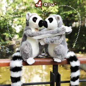 Jouet en peluche lémurien doux, Peluches de lémuriens de simulation, Cadeau de compagnon de jeu doux et douillet, compagnon d