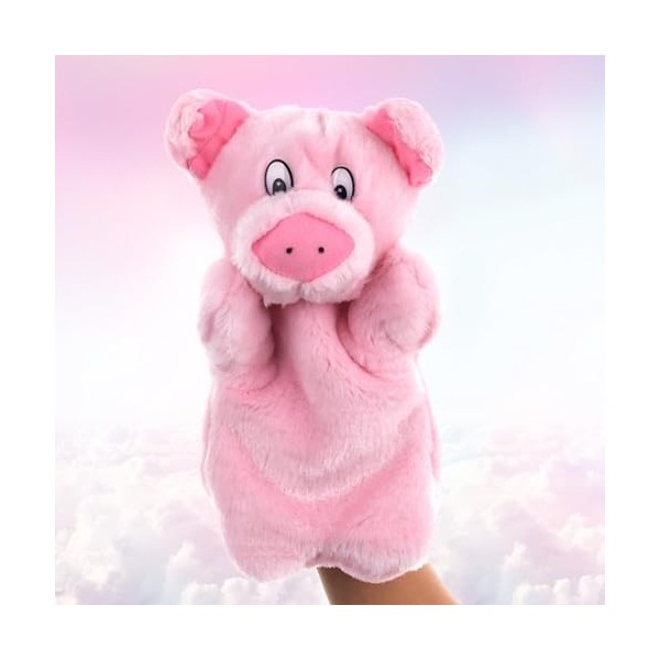 Totority Jouet Marionnette À Main 3 Pièces en Peluche Themberchaud Marionnettes danimaux en Peluche Ensemble De Jeu pour Enf