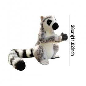 FUKKA Animal lémurien Singe, Animal bébé lémurien, lémurien à Queue de forêt, Peluche de lémurien à Queue annelée, lémurien e