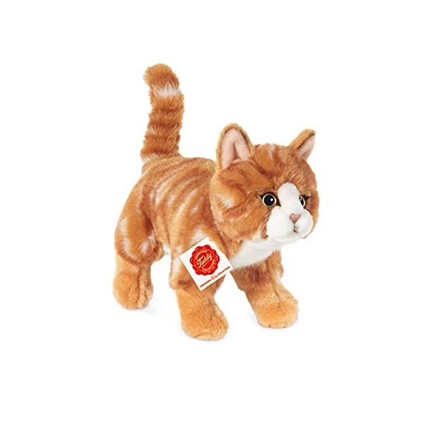 Hermann Teddy Collection - 906827 - Peluche - Chat Debout - 20 cm Maquereau - Rouge