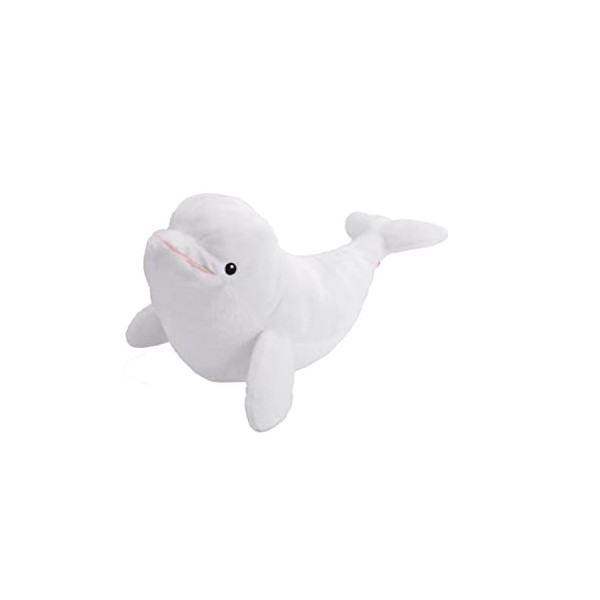 Wild Republic Ecokins Béluga, Animal en Peluche 30 cm, Jouets Écologiques, Cadeaux pour Bébés, Fabrication Artisanale Utilisa