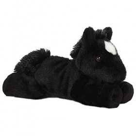Aurora, 13297, Mini Flopsie Cheval, 20 cm, Peluche, Noir