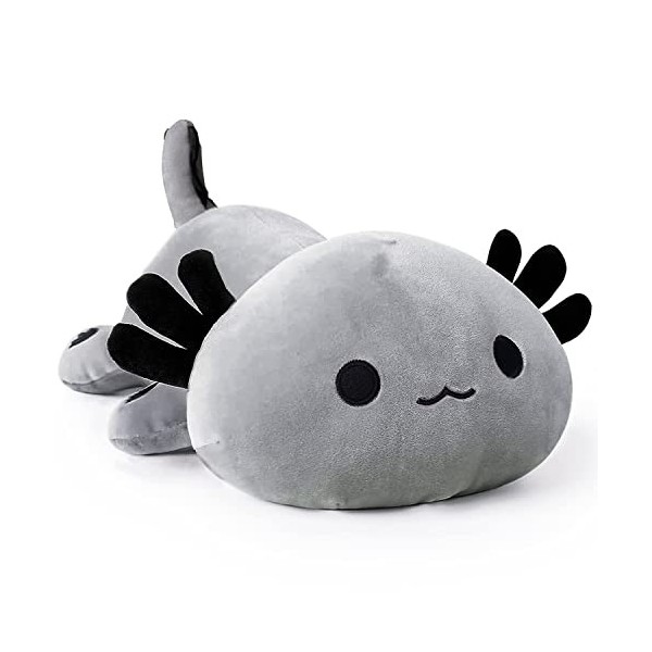 shownicer Peluche chat Kawaii en peluche chat noir, coussin en peluche, coussin de lancer, coussin de chat, cadeau pour enfan