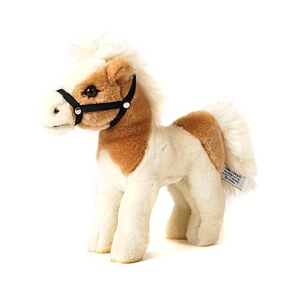 Uni-Toys - Cheval, Debout, Marron sans Selle - 23 cm Longueur - Peluche Cheval - Peluche, Doudou