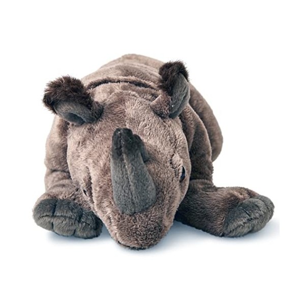 Uni-Toys - Rhinocéros petit couché - 32 cm longueur - Peluche Rhino - Peluche doudou