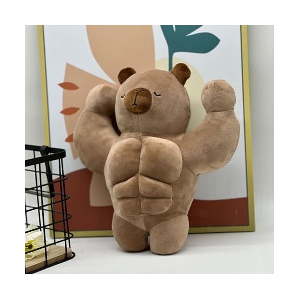 ccxrc Animal en Peluche Capybara - Mignon Capybara Muscle Man Peluches Jouet - Jouet Mignon en Peluche Capybara, Oreiller en 