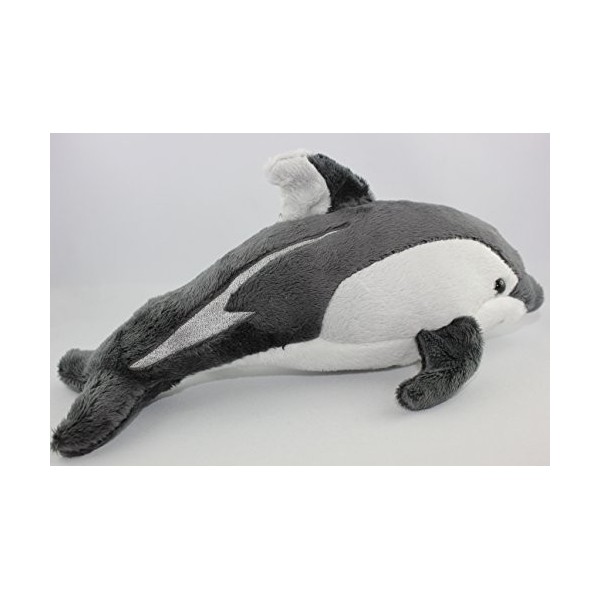 Cornelißen - 1017120 – Dauphin noir en peluche, 23 cm, lavable jusquà 30 °C.