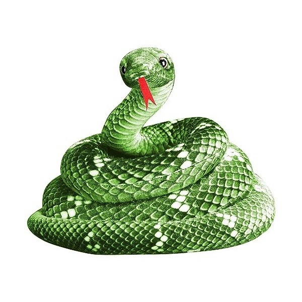 Serpent En Peluche De 79 Pouces De Long, Serpent Géant En Peluche Réaliste Et Doux, Cadeau Pour Décoration De Fête Dhallowee
