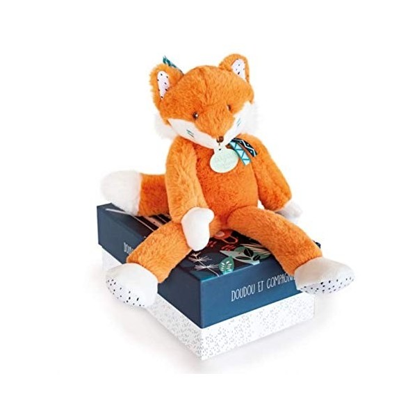 Doudou et Compagnie - Peluche Renard avec Doudou - 21 cm - Orange - Tiwipi - DC3633