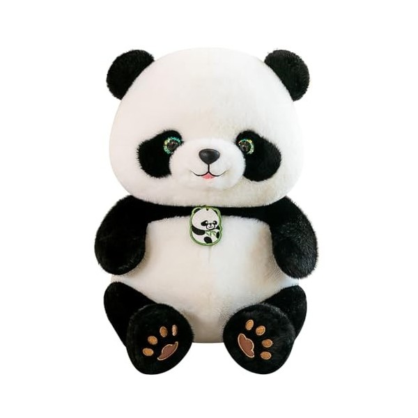Peluche Panda 45 cm Panda Jouets en Peluche,Doux et câlin Anime Panda en Peluche,Animal Poupées Peluches,Oreiller Poupées Cou