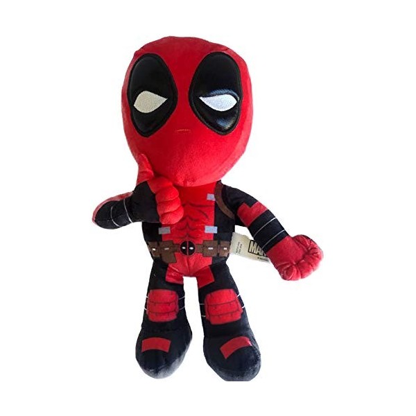 Marvel - Peluche Deadpool Posture Main OK 32cm Qualité Super Soft