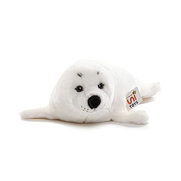 Uni-Toys Phoque blanc – 46 cm longueur – Peluche Robbe – Peluche