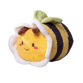 JAWSEU Peluche Abeille 30CM, Abeille Pelucheuse en Peluche Oreiller, Kawaii Abeille en Peluche Oreiller Coussin Jouet Animal 
