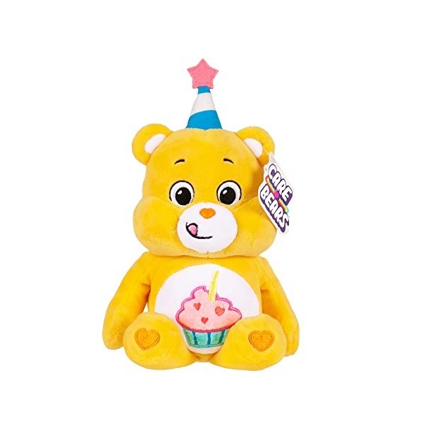 Care Bears 22076 9 inch Bean Plush Birthday Bear, Collectable Cute Plush Toy, Cuddly Toys for Children, Soft Toys for Girls a