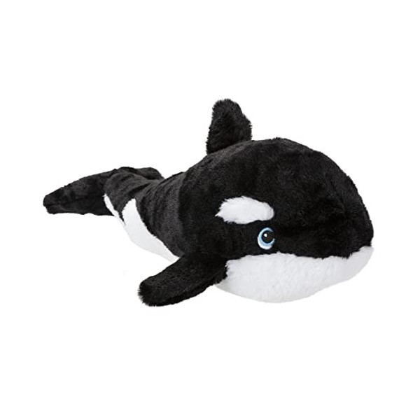 PMS VFM - Peluche Orque 40 cm respectueuse de lenvironnement Super Douce en Peluche Orque Noir et Blanc fabriquée à partir d