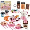 STAY GENT Services à thé Enfant Fille 38pcs Dinette Enfant avec Jouet de Dessert Donuts Princesse Services à thé Jeux dimita