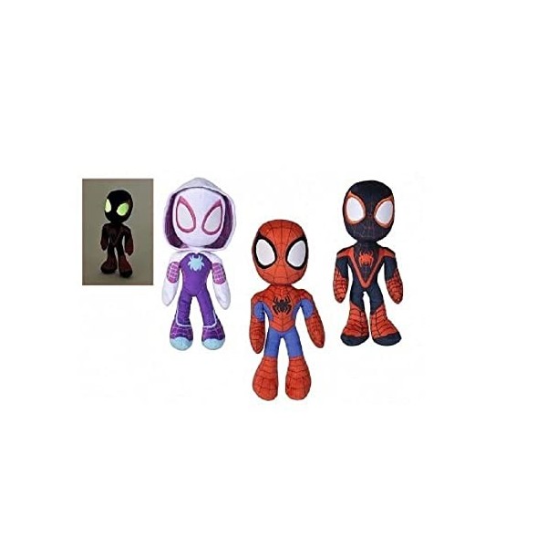 disney - Peluche Spiderman Yeux FOSFO 25 cm, Multicolore SB6315875809NPB