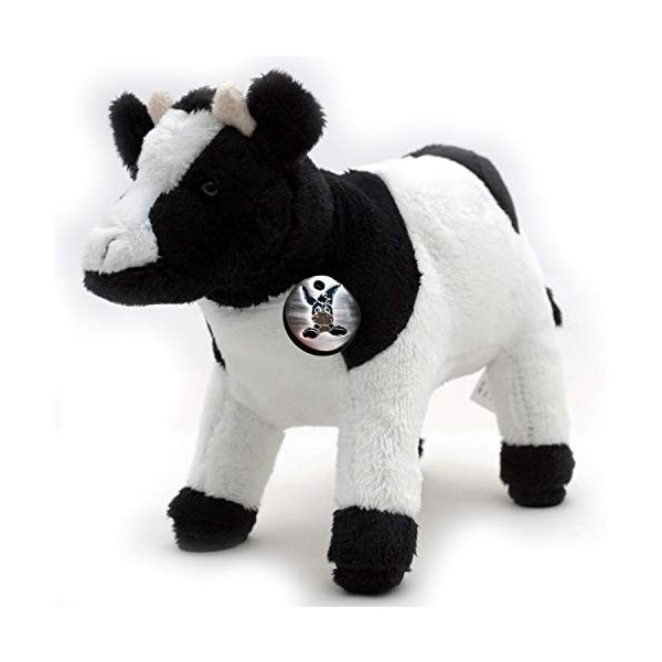 Doudou vache noir et blanc en peluche Bœuf tacheté ROSI – Doudou *biz