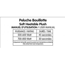 024031S Peluche Bouillotte Pingouin avec Micro Perles Dargile +/- 19 cm