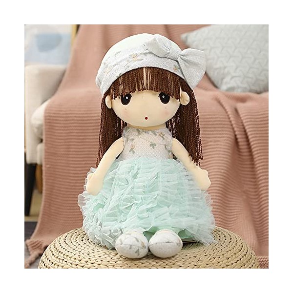 JIAHG Poupée de Chiffon Fille Jouet en Peluche Poupée de Chiffon Adorable avec Les Cheveux Tressés Ornement de Chambre de Béb