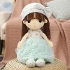 JIAHG Poupée de Chiffon Fille Jouet en Peluche Poupée de Chiffon Adorable avec Les Cheveux Tressés Ornement de Chambre de Béb