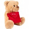 BRUBAKER Ours/Nounours - Peluche avec Enveloppe Rouge - for You - 25 cm - Marron Clair