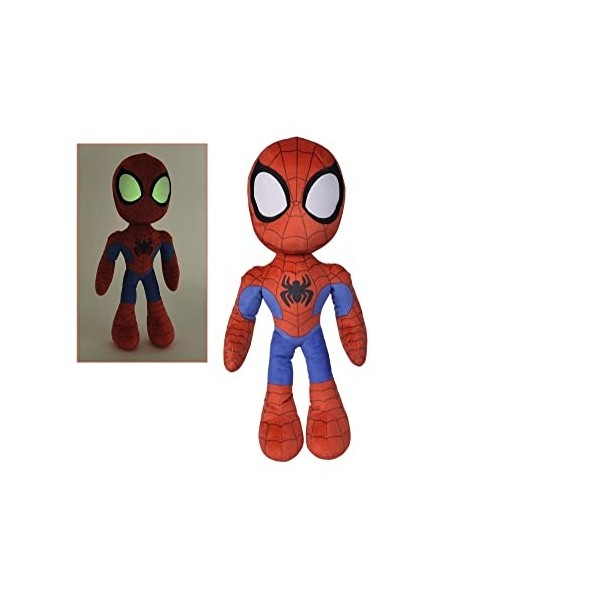 Disney - Spiderman, 25cm, Personnage de la série Marvel Spidey et Ses Amis surprenants, avec des Yeux Qui Brillent dans Le No