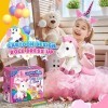 Qukir Peluche Licorne Cadeau Fille 3-10 Ans,Jouet Fille 3-10 Ans Licorne Peluche Fille Loisirs Créatifs Fille 3-10 Ans Cadeau