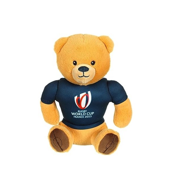 Gipsy Toys - Peluche Ours Coupe du Monde de Rugby/Rugby World Cup France 2023 RWC – Peluche Officielle sous Licence - 15 cm