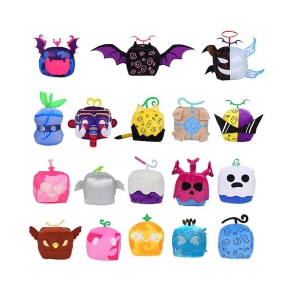 Hoomall Bloxfruits Plush Blox Fruits Peluche for Enfants, Bloxfruits Plushies Toy Set Fruit Game Characters Anniversaire pour