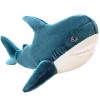 Kekeso Requin Géant en Peluche Oreiller Peluche Peluche Requin Bleu Oreiller Animal Confortable Oreiller de Couchage Coussin 