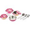 Small foot 8970 Batterie de cuisine "Josephine" en métal rose, accessoires pour la cuisine des enfants, 10 pces, à partir de 