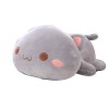 OUKEYI Jouet en peluche mignon en forme de chaton pour animal domestique - Oreiller en peluche douce pour enfants blanc 