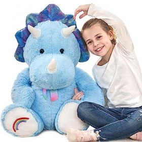 MorisMos Peluche Licorne Geante XXL 100cm, Kawaii Licorne en Peluche Jouets Grande Blanc Douce, Cadeau Mignonne pour Bébé Enf