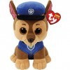 PAW PATROL Sélection de Figurines en Peluche aux Yeux Scintillants | 24 cm, Figure:Chase