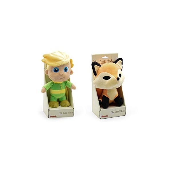 Le Petit Prince - Peluches Personnages du Film 24 cm et Le Renard 20 cm - Qualité Super Soft Le Renard 