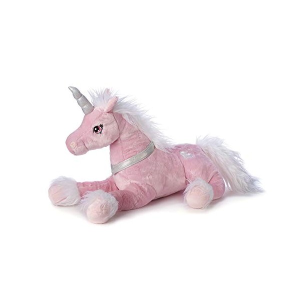 Deluxe Paws Licorne Rose et Blanc avec Cœur - 50cm 20 " 