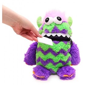 Toyland® 9" 23cm Peluche en Peluche Worry Monster Couleur Violet et Vert - Aime Manger Vos soucis.