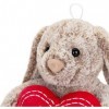 BRUBAKER Lapin en Peluche - Doudou avec Cœur Rouge et Oreilles Tombantes - I Love You - 28 cm Cadeau en Peluche - Peluche Dou